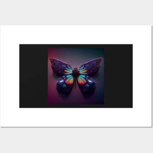 psychedelic butterfly 02 Posters and Art